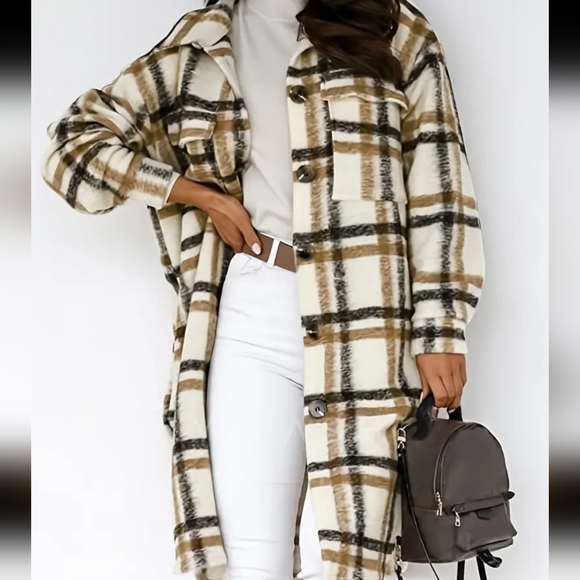 Jackets & Blazers - Plaid Shirt Jacket